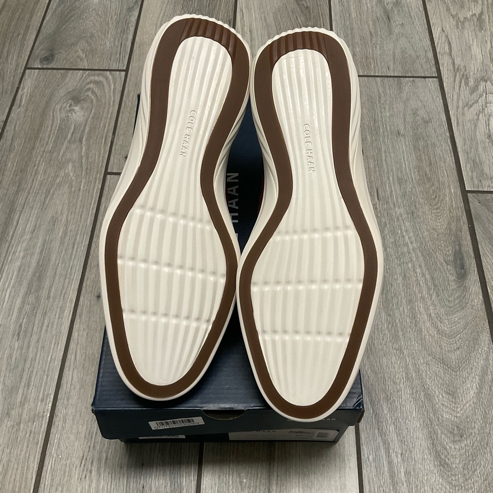 Men's Cole Haan Grand Evolution Shortwing Oxford British Tan/Ivory Sz 10 C26930 - Picture 7 of 7